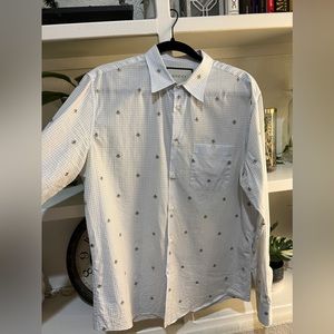 Mens Gucci Bee Print Dress Shirt - Large